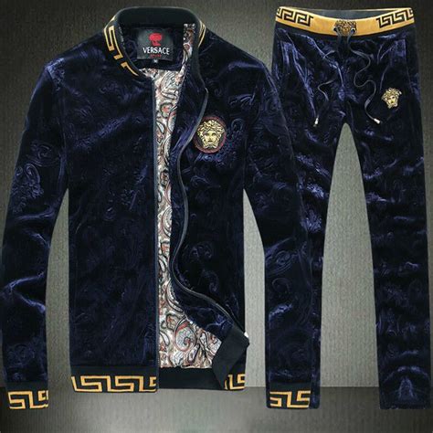 versace mens velvet tracksuit|Versace tracksuit men's for cheap.